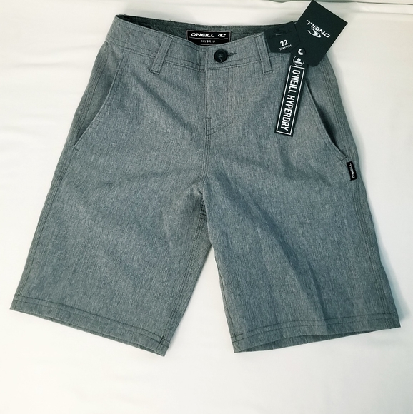 NWT O'NEILL Stretch Hybrid Shorts Reserve Heather Grey Boy's Size 22" Waist - Picture 1 of 15